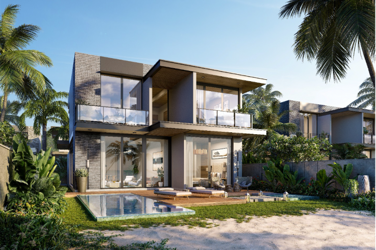 Phối cảnh căn 3 phòng ngủ mặt tiền biển tại Hyatt Regency Ho Tram Residences. Ảnh phối cảnh: IFF Holdings.