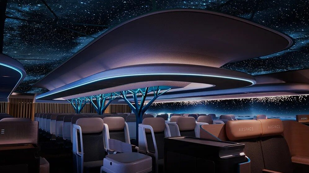 Airspace Cabin Vision 2035+ máy bay với trần cabin trong suốt