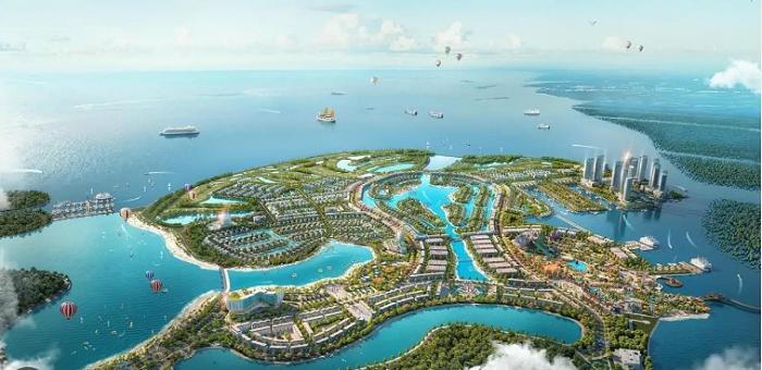 Toàn cảnh sân golf nhìn từ trên cao. Ảnh: Dragonocean