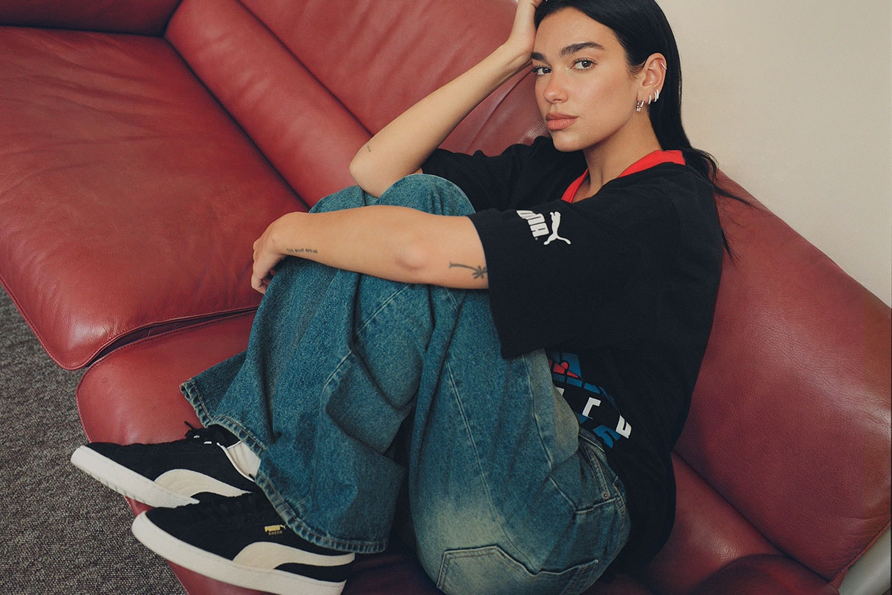 dua lipa puma lookbook clothes tops trainers sneakers