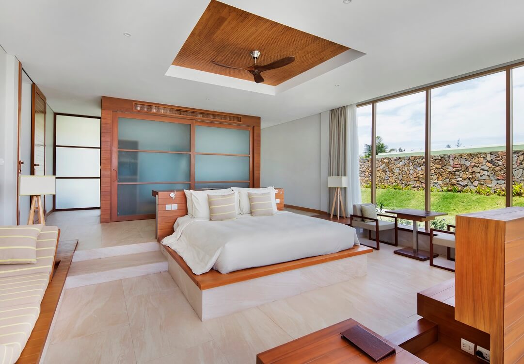 Không gian sang trọng, tinh tế của phòng ngủ bên trong biệt thự