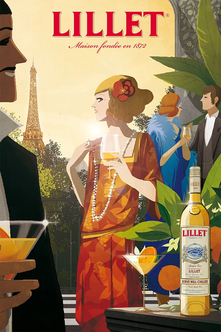 Ảnh: Vintage Kina Lillet French Alcohol Advertising Poster