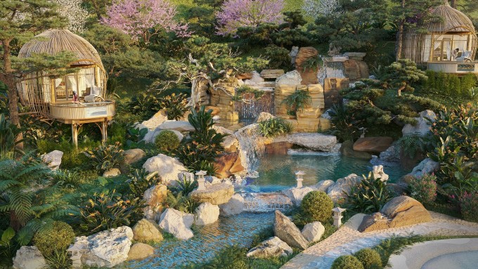 Ravi Onsen Retreat Hoa Binh khoáng nóng cách Hà Nội 1 giờ lái xe