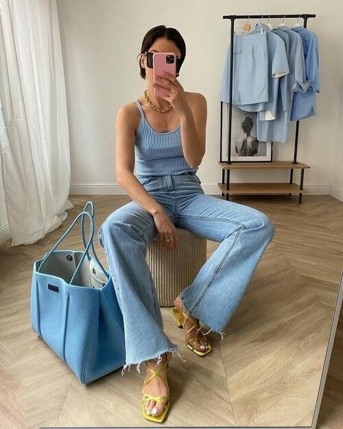 giày dép với quần ống loe