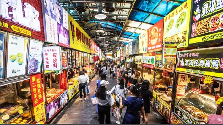 Khu chợ truyền thống của Hải Nam.