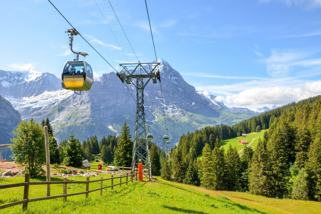 Cáp treo Grindelwald First.