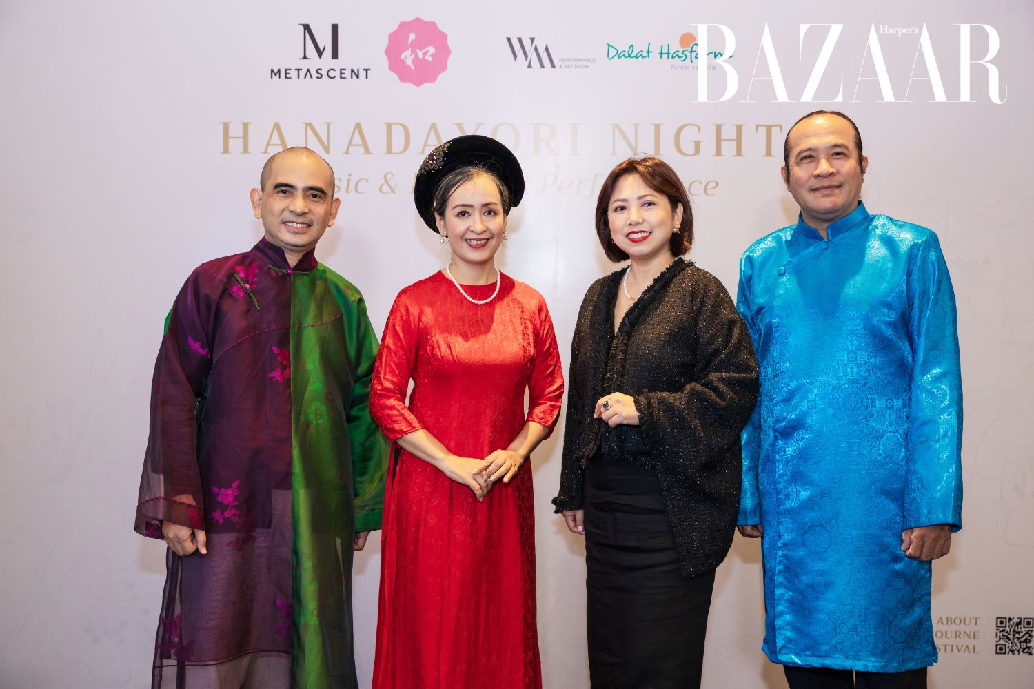 Nhạc sỹ Đức Trí, NSƯT đàn tranh Hải Phượng, Perfumer Huỳnh Hải Yến và nghệ sĩ sáo trúc Khánh Tường.