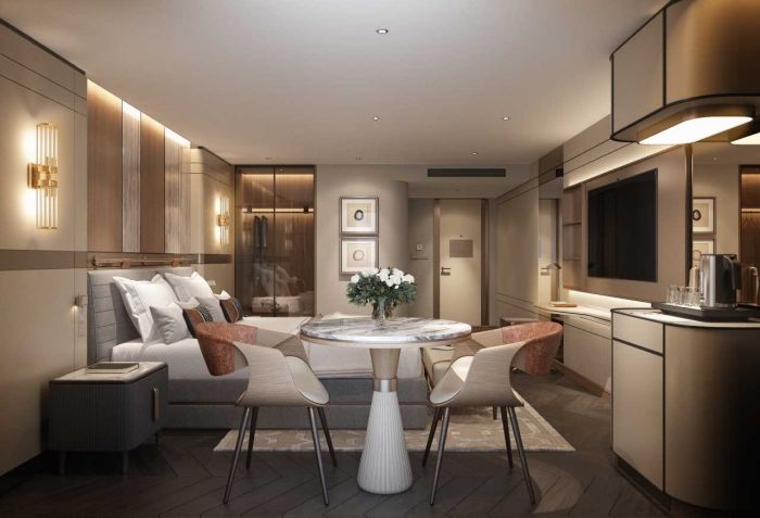 Không gian của hạng phòng Signature Suite