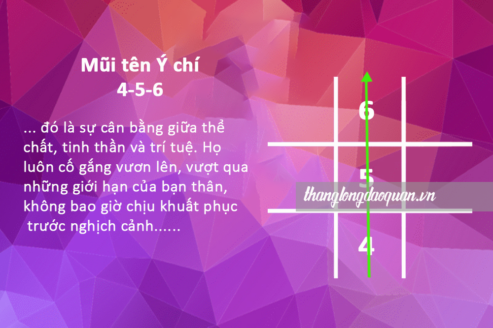 thần số học mũi tên 456