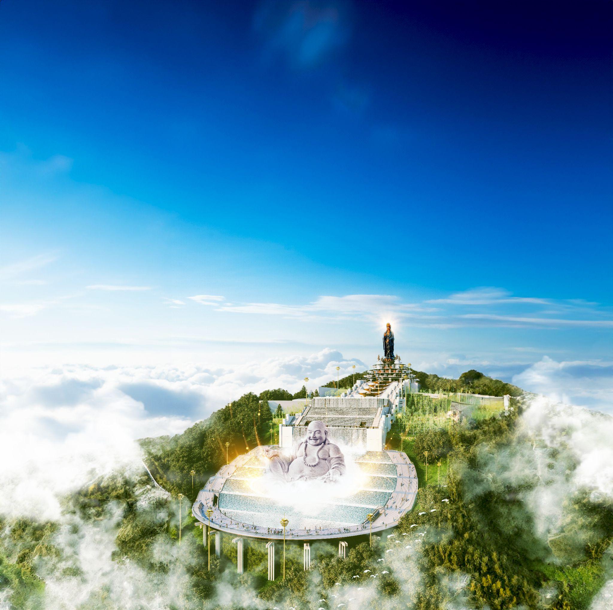 tượng Phật Di Lặc trên núi Bà Đen