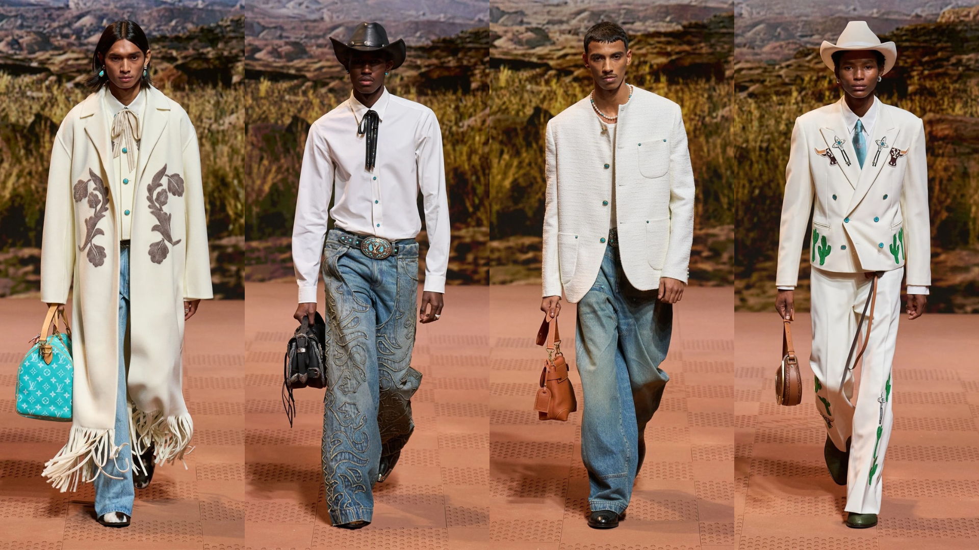 Louis Vuitton Fall/Winter 2024 Menswear – Chuyến phiêu lưu về miền Viễn Tây nước Mỹ của Pharrell Williams