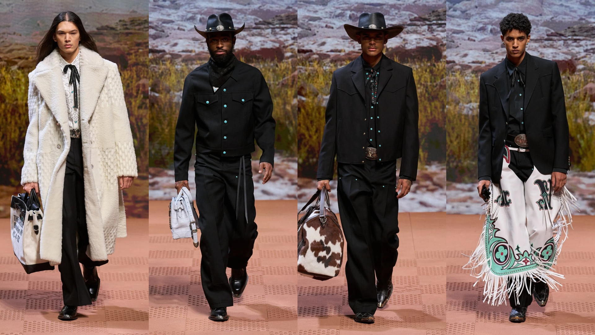 Louis Vuitton Fall/Winter 2024 Menswear – Chuyến phiêu lưu về miền Viễn Tây nước Mỹ của Pharrell Williams