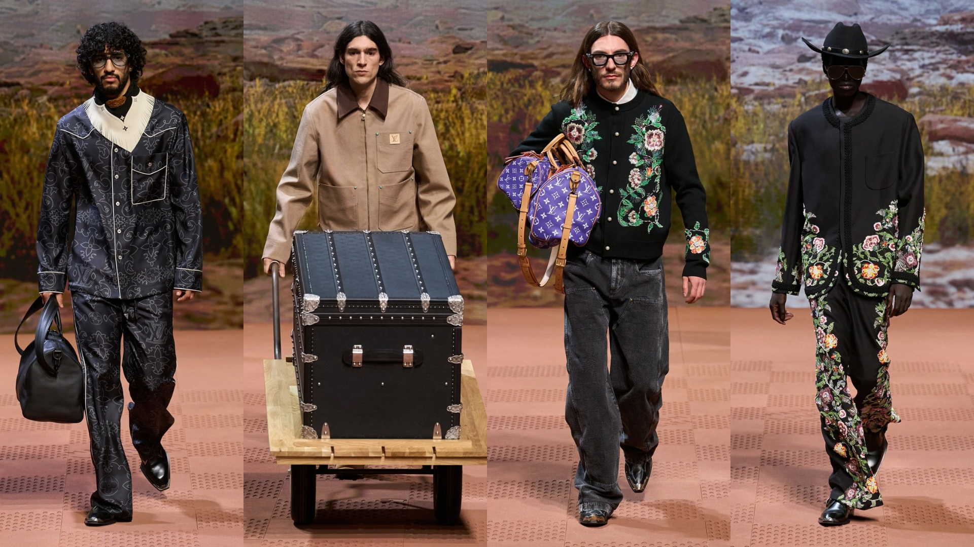 Louis Vuitton Fall/Winter 2024 Menswear – Chuyến phiêu lưu về miền Viễn Tây nước Mỹ của Pharrell Williams