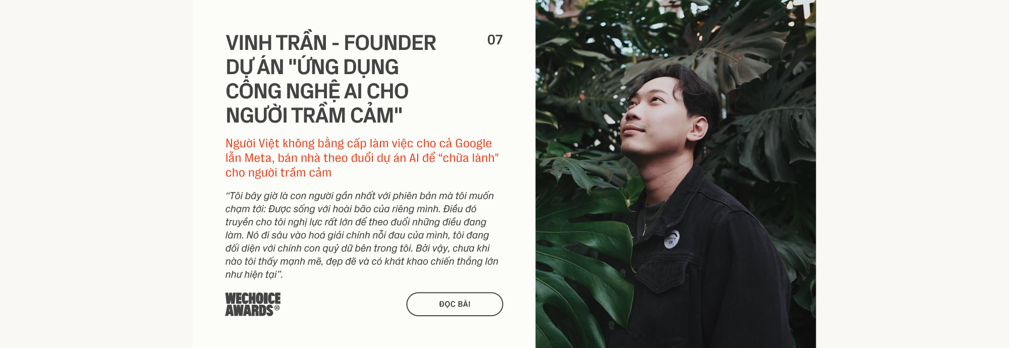 23 đề cử Nhân vật truyền cảm hứng WeChoice Awards 2023: Những người ôm giấc mơ, dám đam mê và làm điều tử tế