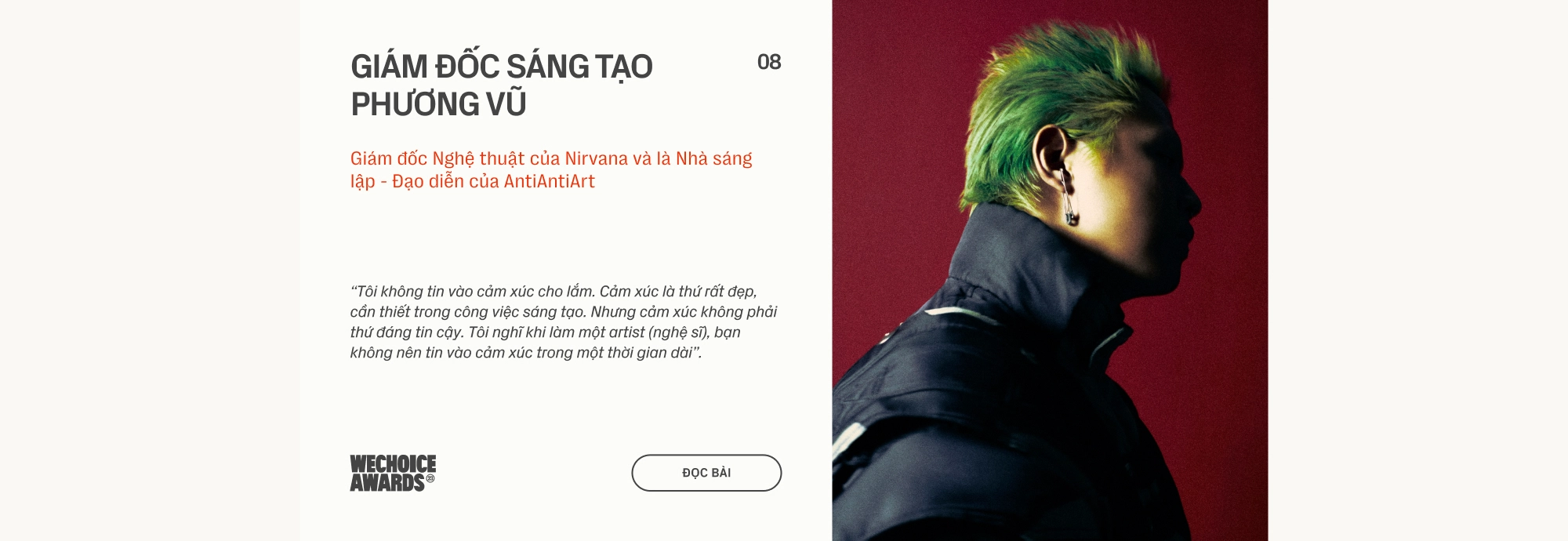 23 đề cử Nhân vật truyền cảm hứng WeChoice Awards 2023: Những người ôm giấc mơ, dám đam mê và làm điều tử tế