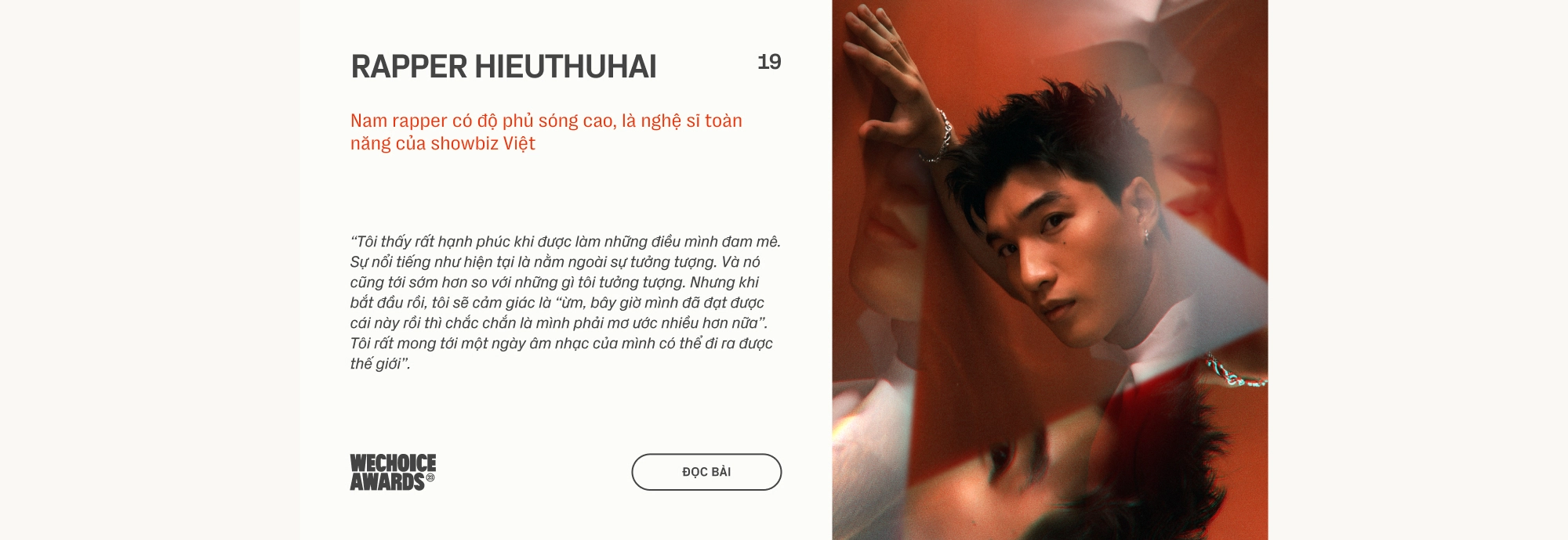 23 đề cử Nhân vật truyền cảm hứng WeChoice Awards 2023: Những người ôm giấc mơ, dám đam mê và làm điều tử tế