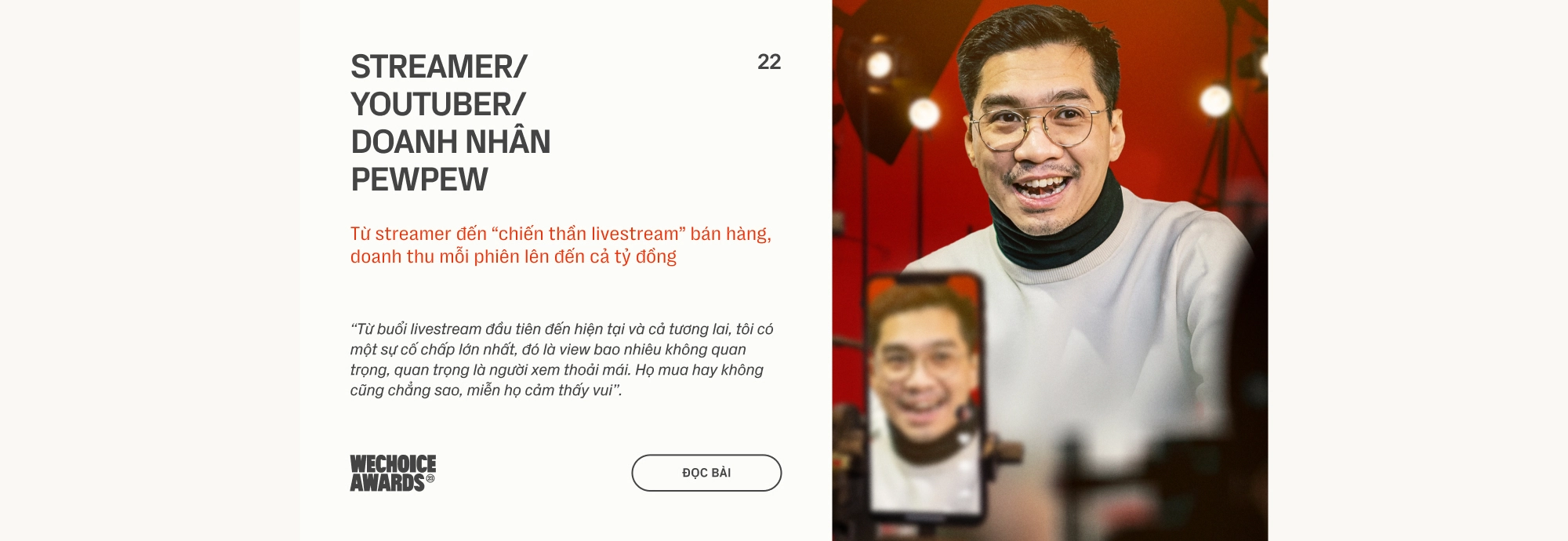 23 đề cử Nhân vật truyền cảm hứng WeChoice Awards 2023: Những người ôm giấc mơ, dám đam mê và làm điều tử tế