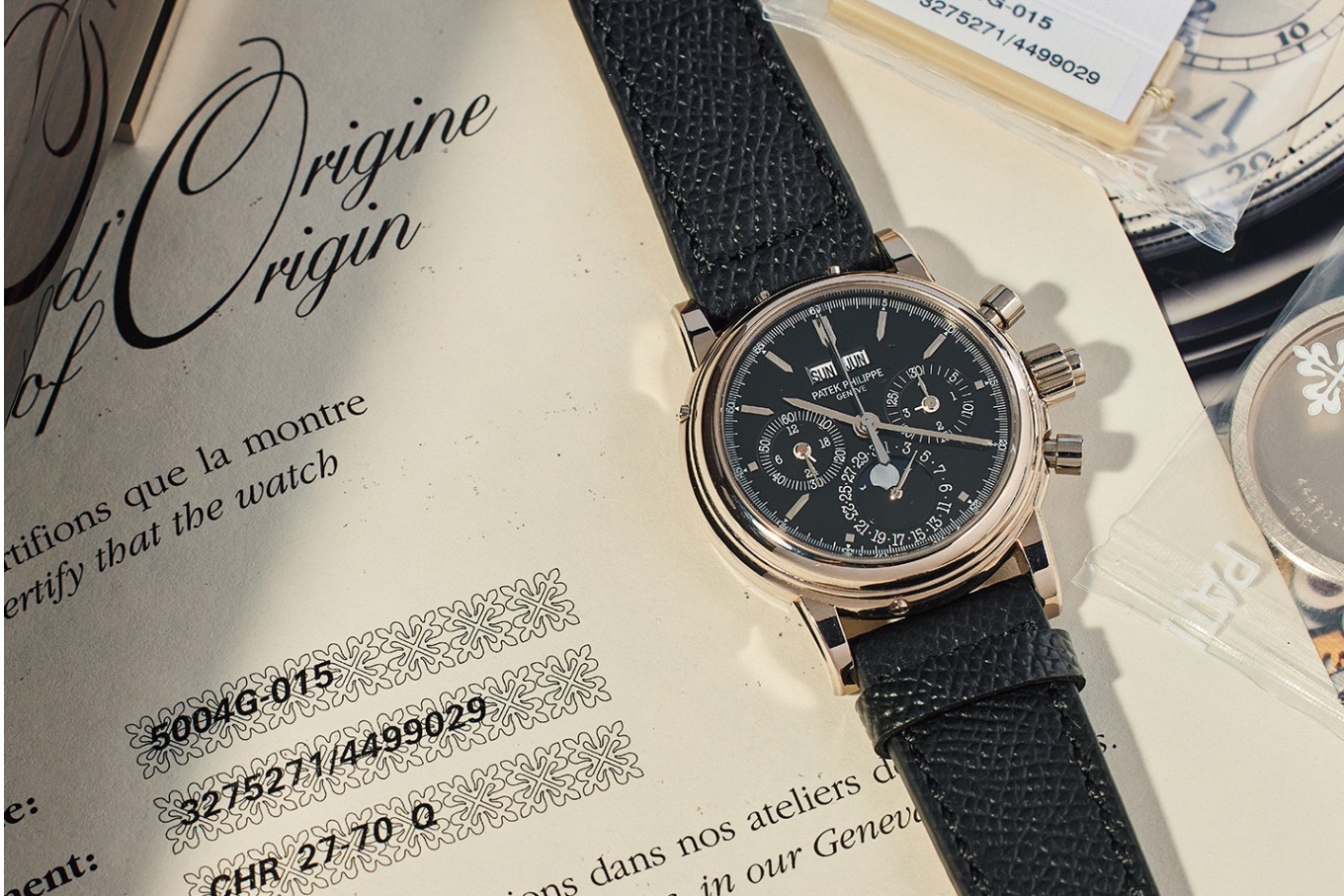 Cận cảnh đồng hồ Patek Philippe 5004 Perpetual Calendar Chronograph  