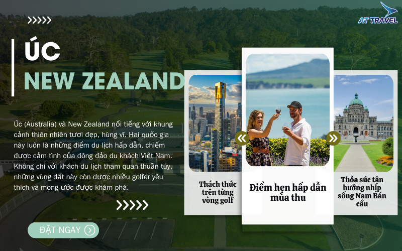Đắm mình trong golf cùng sắc thu ở Úc và New Zealand