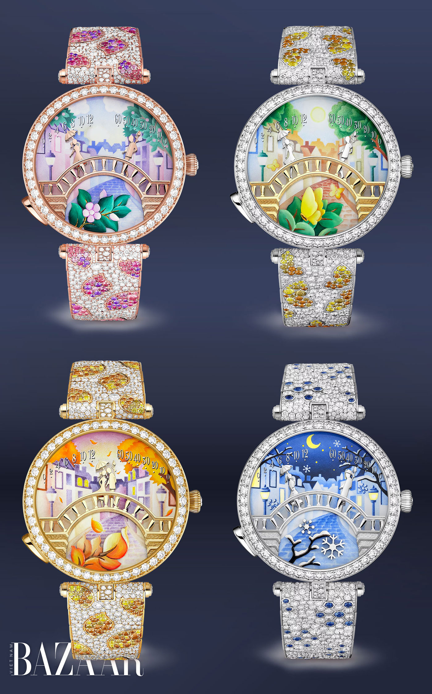 Van Cleef & Arpels kể chuyện tình với đồng hồ Pont des Amoureux