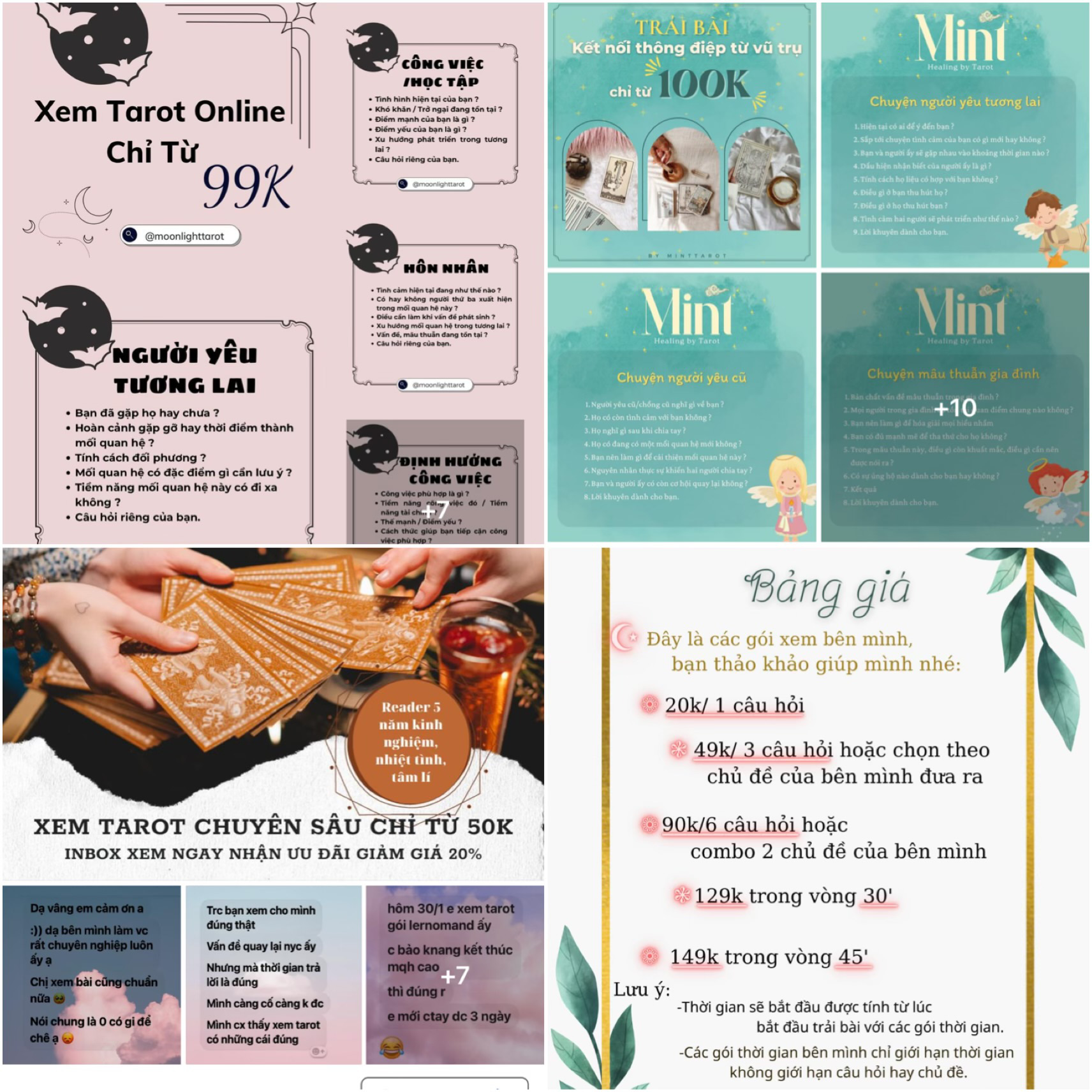 Xem tarot tại quán cafe