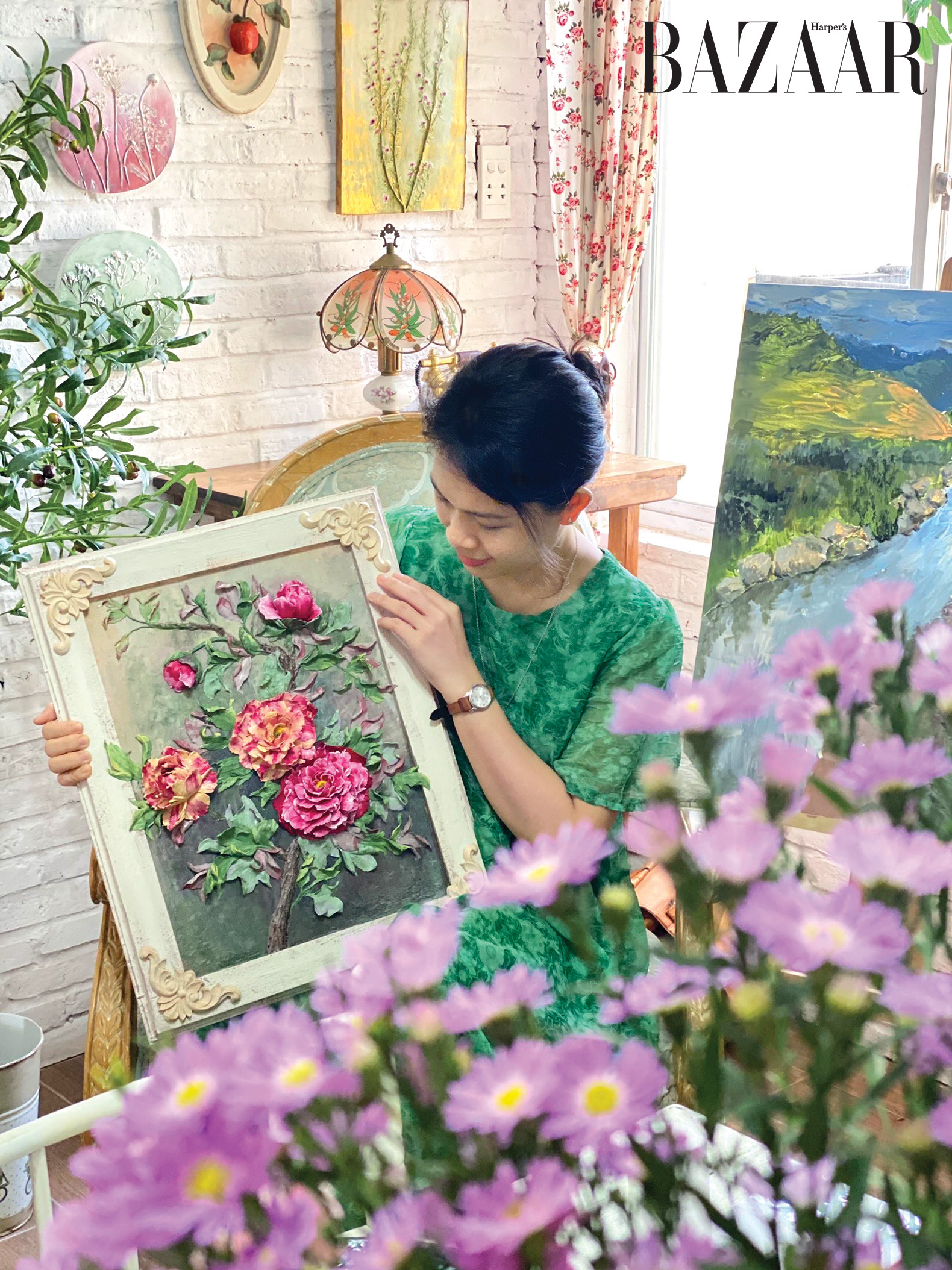 Làm tranh phù điêu hoa dành tặng ngày Quốc tế Phụ nữ 8/3