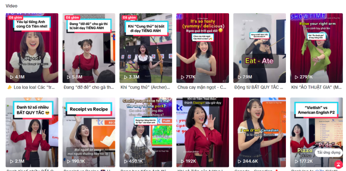 Cô giáo tiếng Anh Tiên Tinker