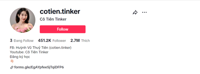 Cô giáo tiếng Anh Tiên Tinker