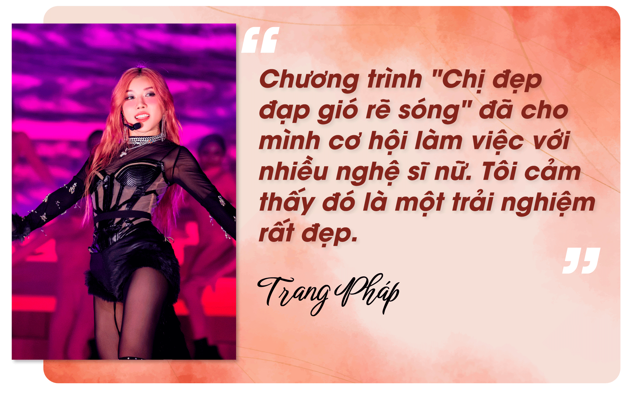 Trang Pháp: "Tôi được chữa lành sau chương trình Chị đẹp đạp gió rẽ sóng"