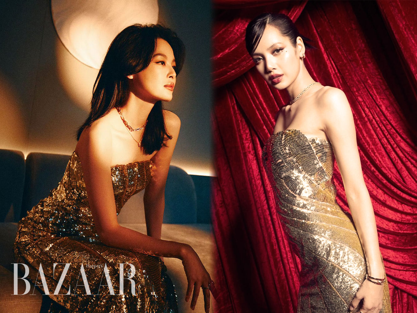 Lisa (BLACKPINK) và Tân Chỉ Lôi đụng váy Oscar De La Renta
