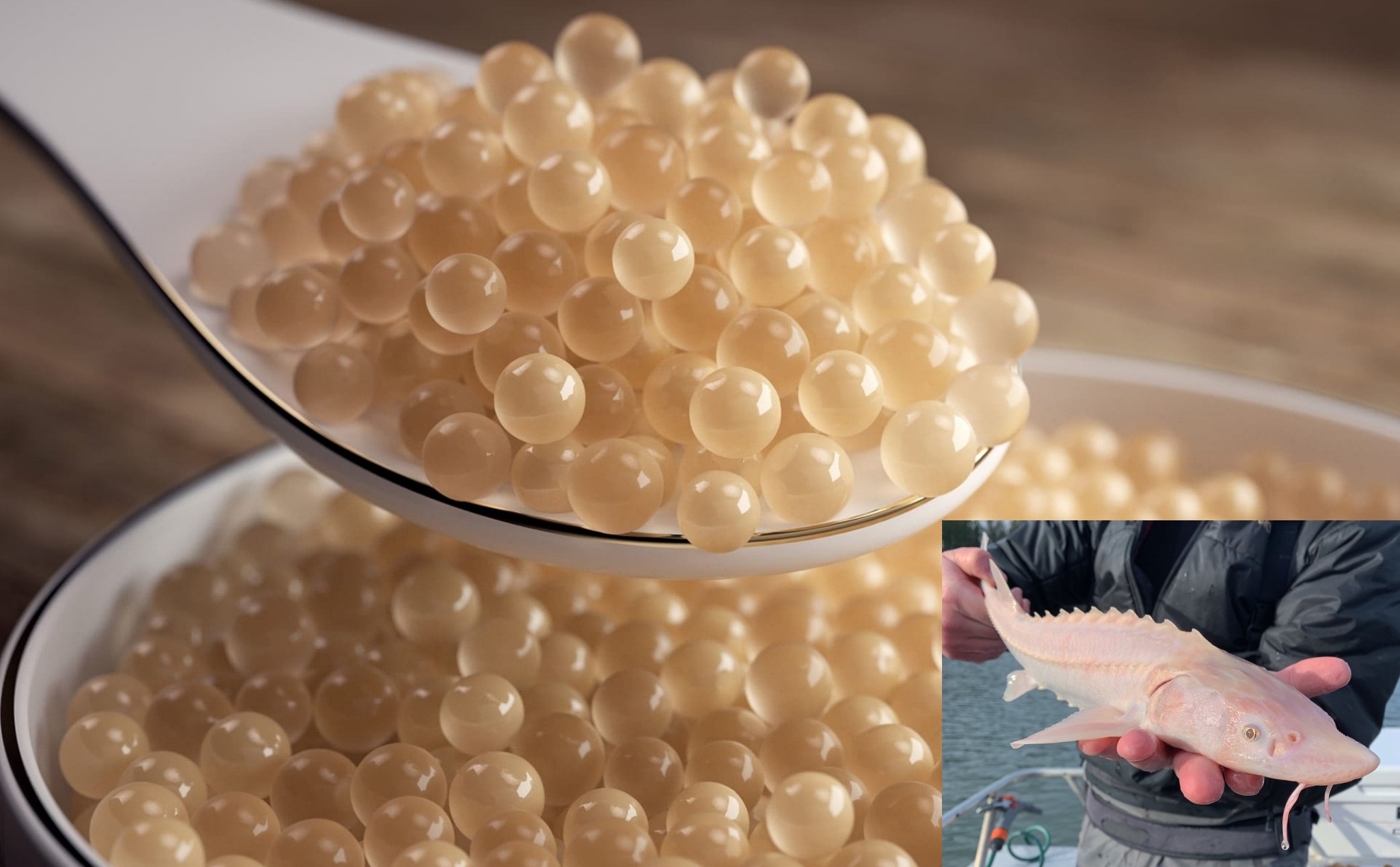 Trứng cá tầm bạch tạng