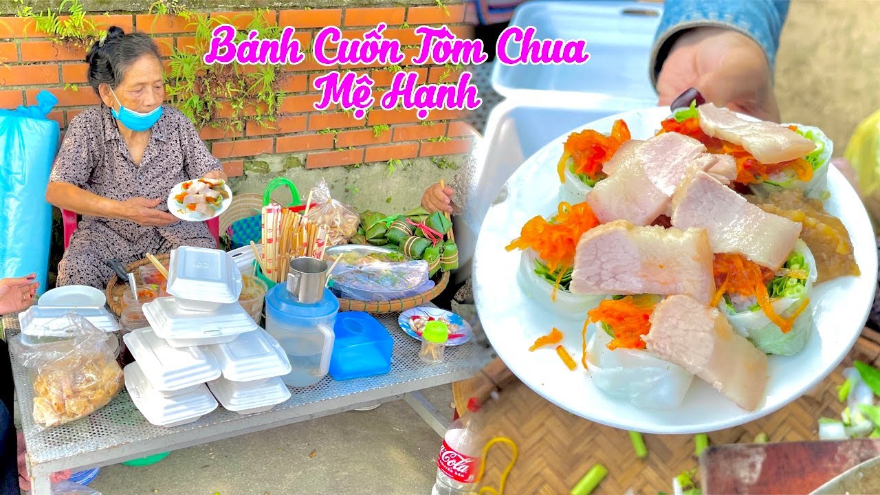 Bánh ướt cuốn tôm chua Huế