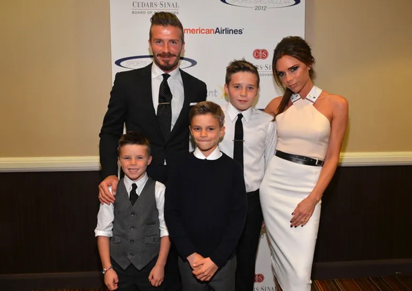vợ chồng Beckham dạy con