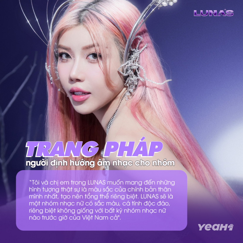 Chia sẻ đầu tiên của Trang Pháp khi debut cùng nhóm nhạc LUNAS