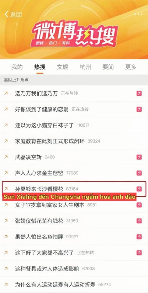 Sao nữ Vbiz bất ngờ lọt top hot search tại Trung Quốc.