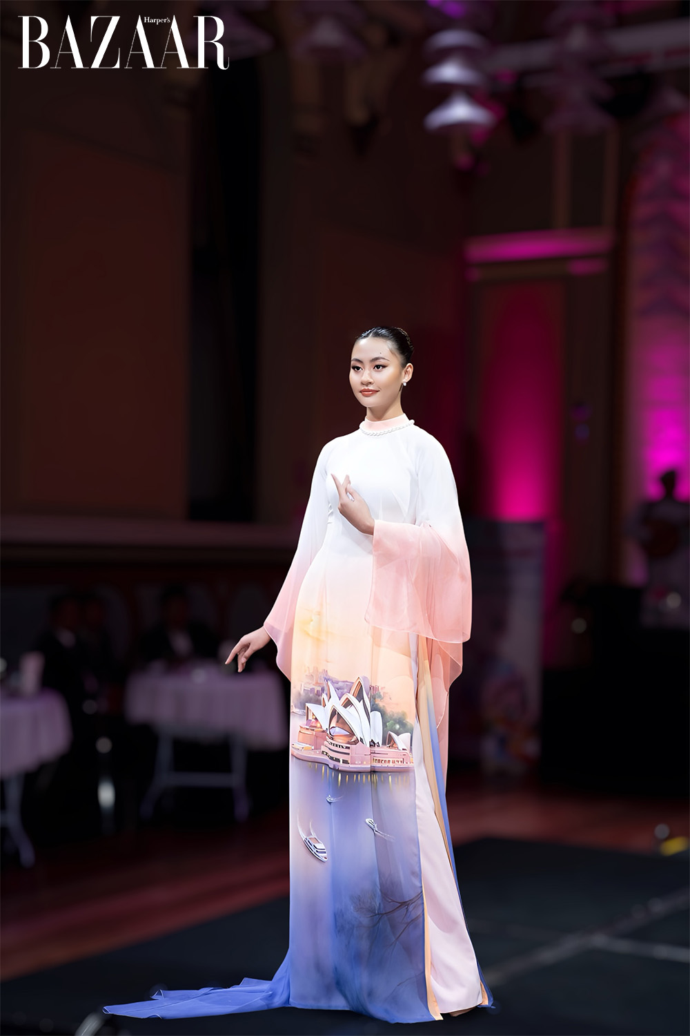 Áo dài lụa ombre
