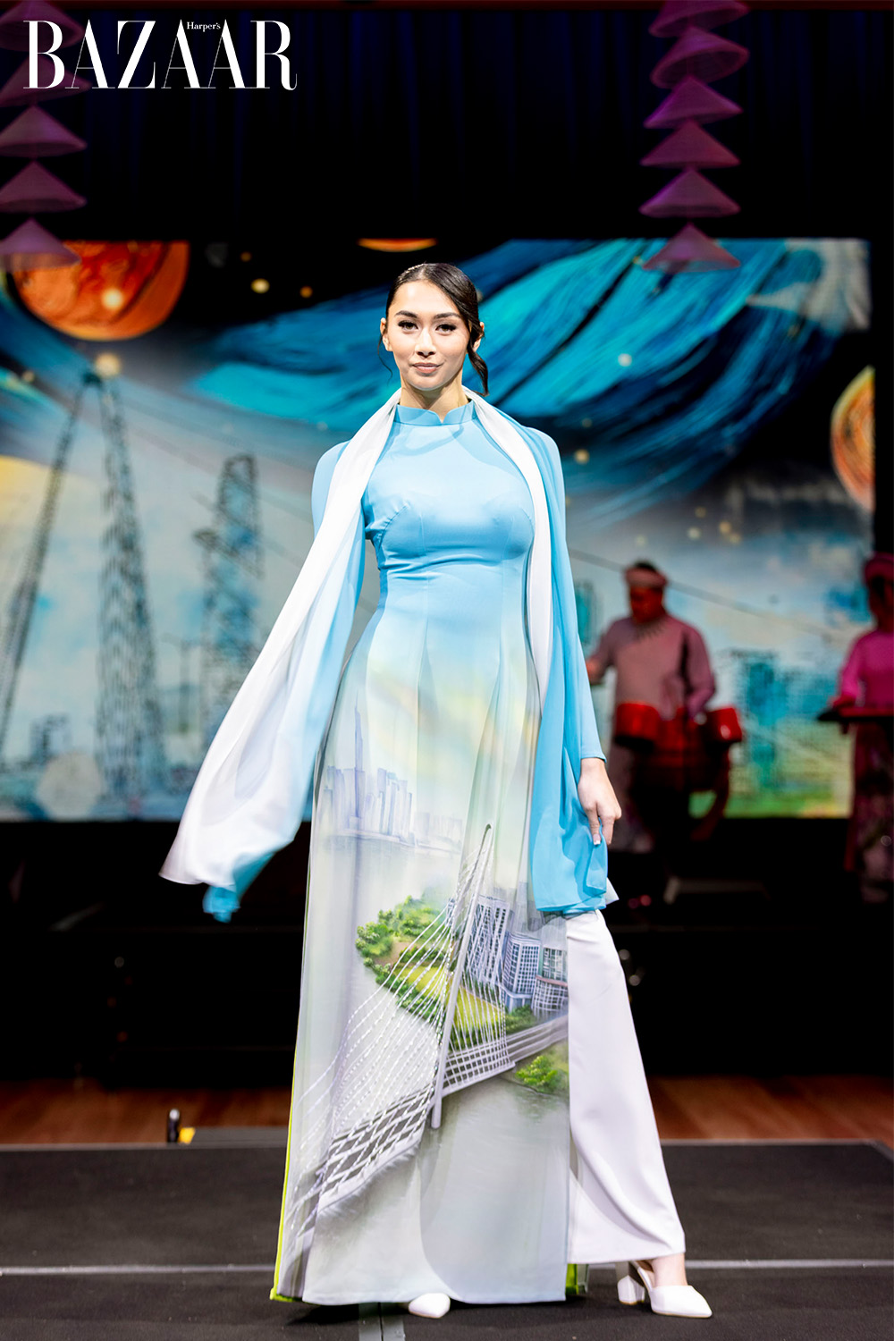 Áo dài lụa ombre