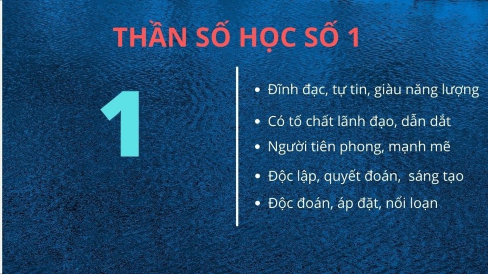 Số Chủ Đạo 1