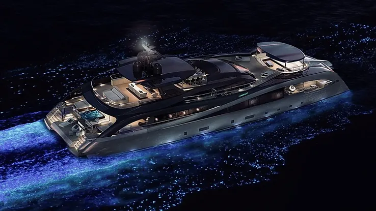 Catamaran Seawolf X lai điện dài 43m đầu tiên của hãng Rossinavi