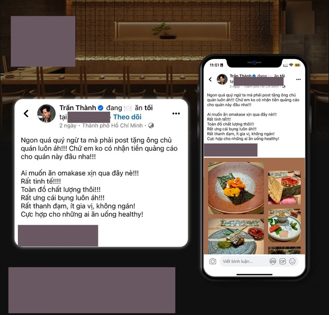 Nhà hàng Omakase Sài Gòn nào mà lại được Trấn Thành khen nức nở?