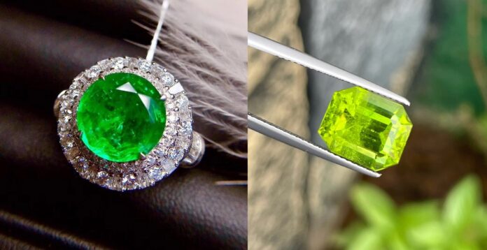 Đá peridot xanh lá