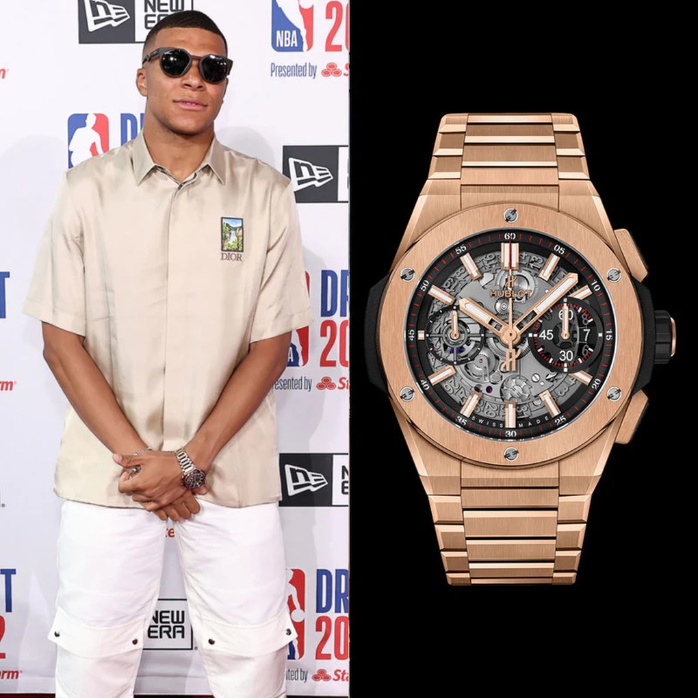 Kylian Mbappé đeo nhiều đồng hồ kim cương, đáng giá cả căn nhà