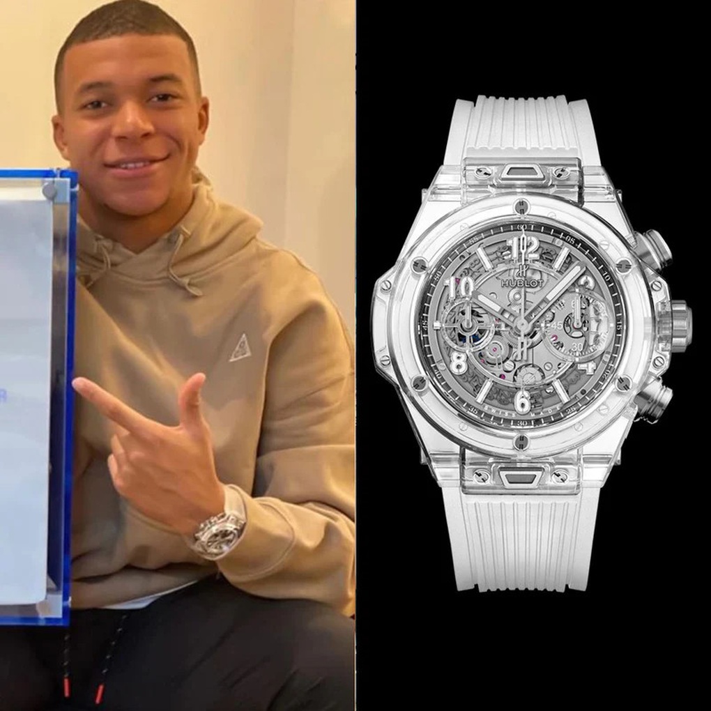 Kylian Mbappé đeo nhiều đồng hồ kim cương, đáng giá cả căn nhà