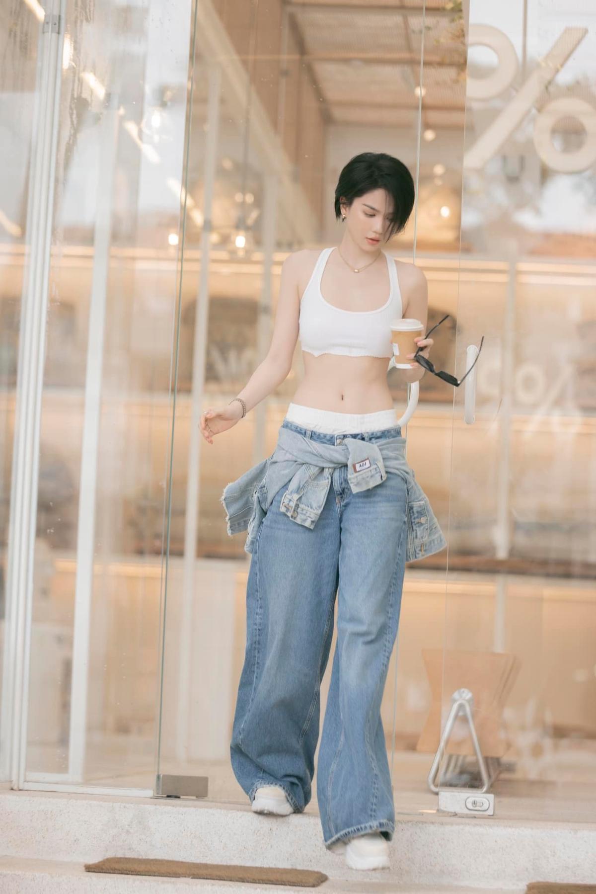 Ngọc Trinh cắt tóc tém
