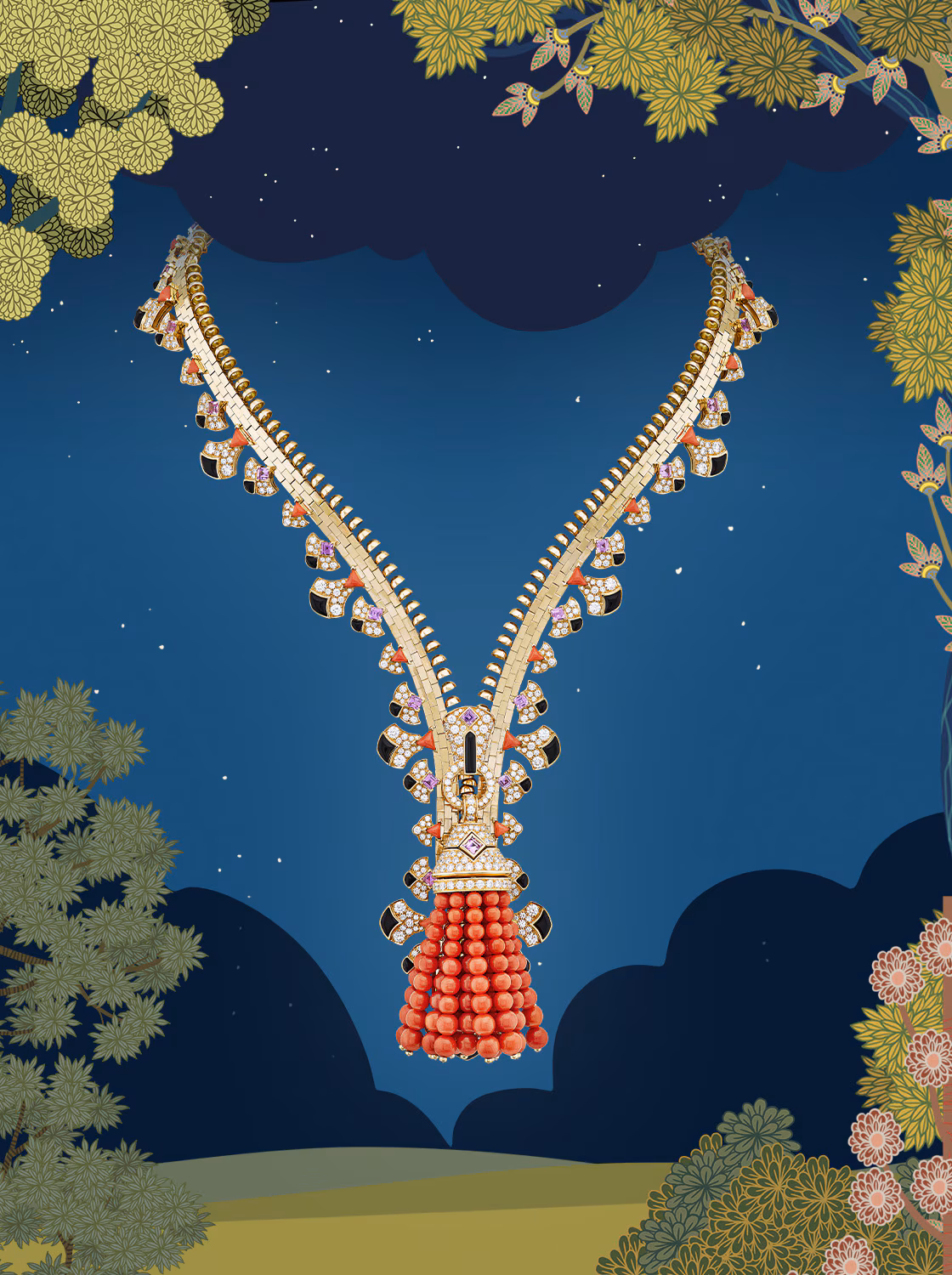 Vòng cổ Zip Necklace hình dây kéo: Đỉnh cao sáng tạo và thủ công của Van Cleef & Arpels