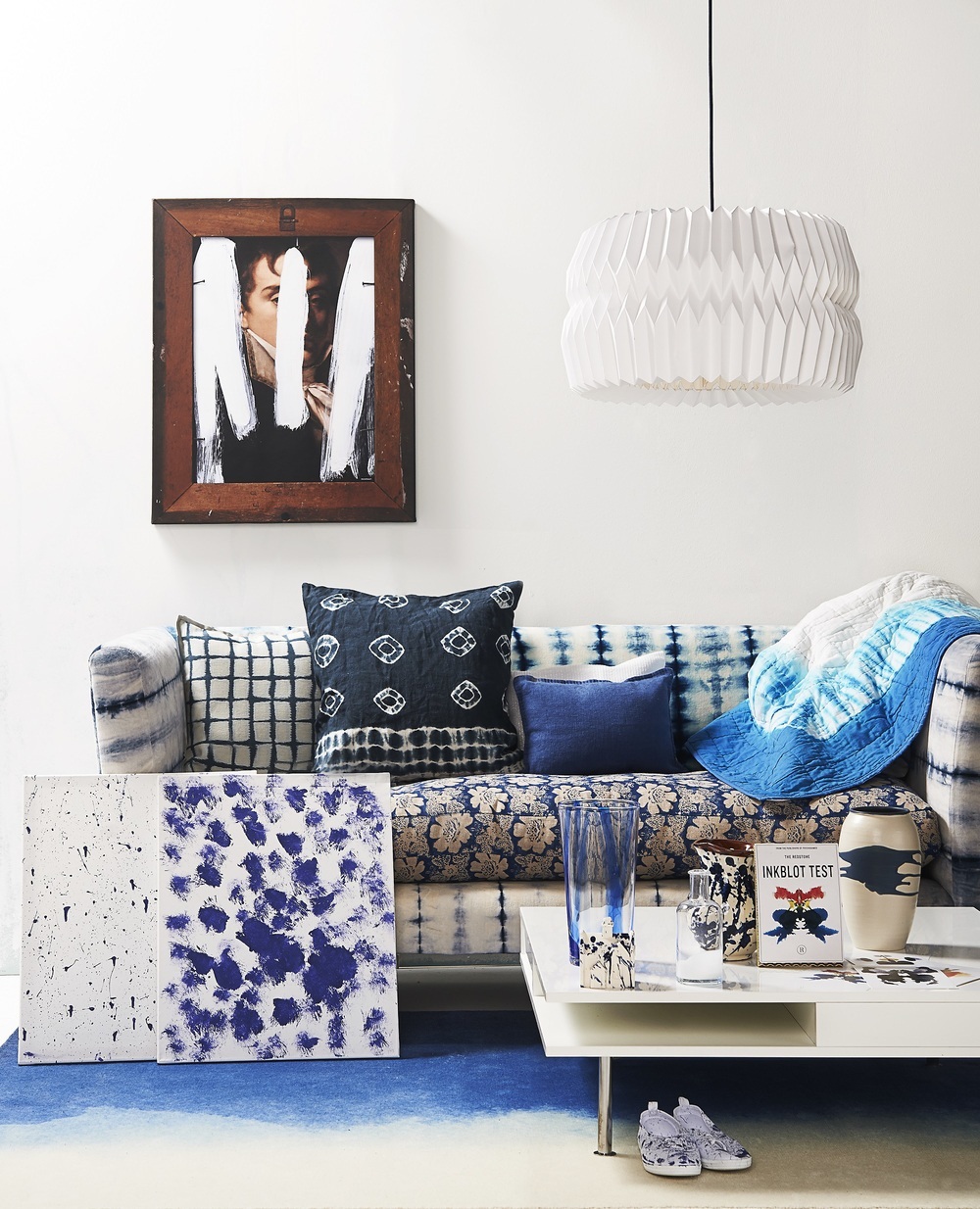 Shibori: Sắc chàm giản dị trong trang trí nhà cửa