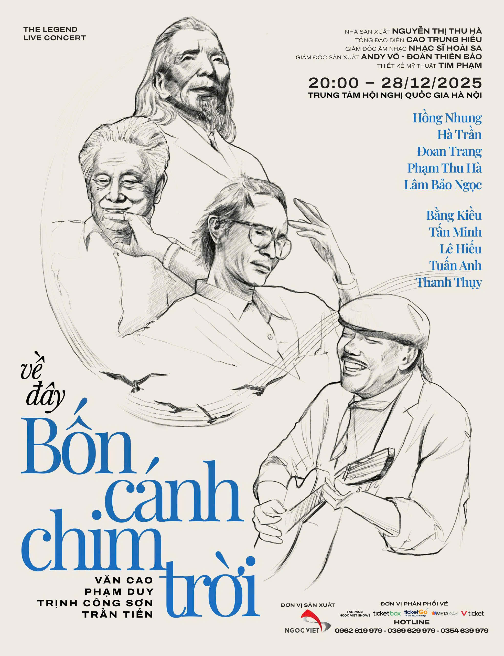 “Về đây bốn cánh chim trời”: Chương trình âm nhạc đáng chờ đợi nhất dịp cuối năm 2025