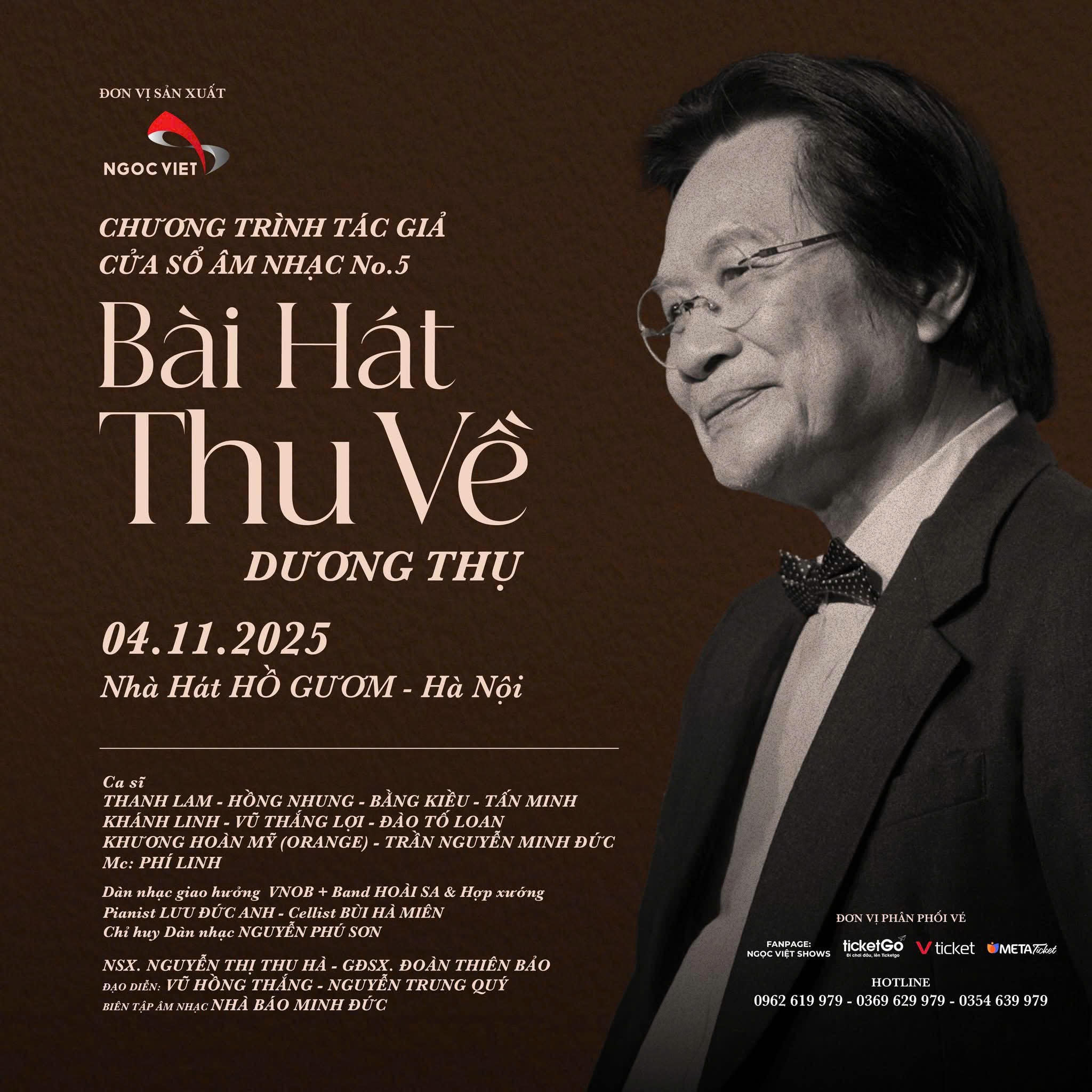 Dàn diva hòa giọng nghệ sĩ trẻ trong live concert “Dương Thụ - Bài hát Thu về”