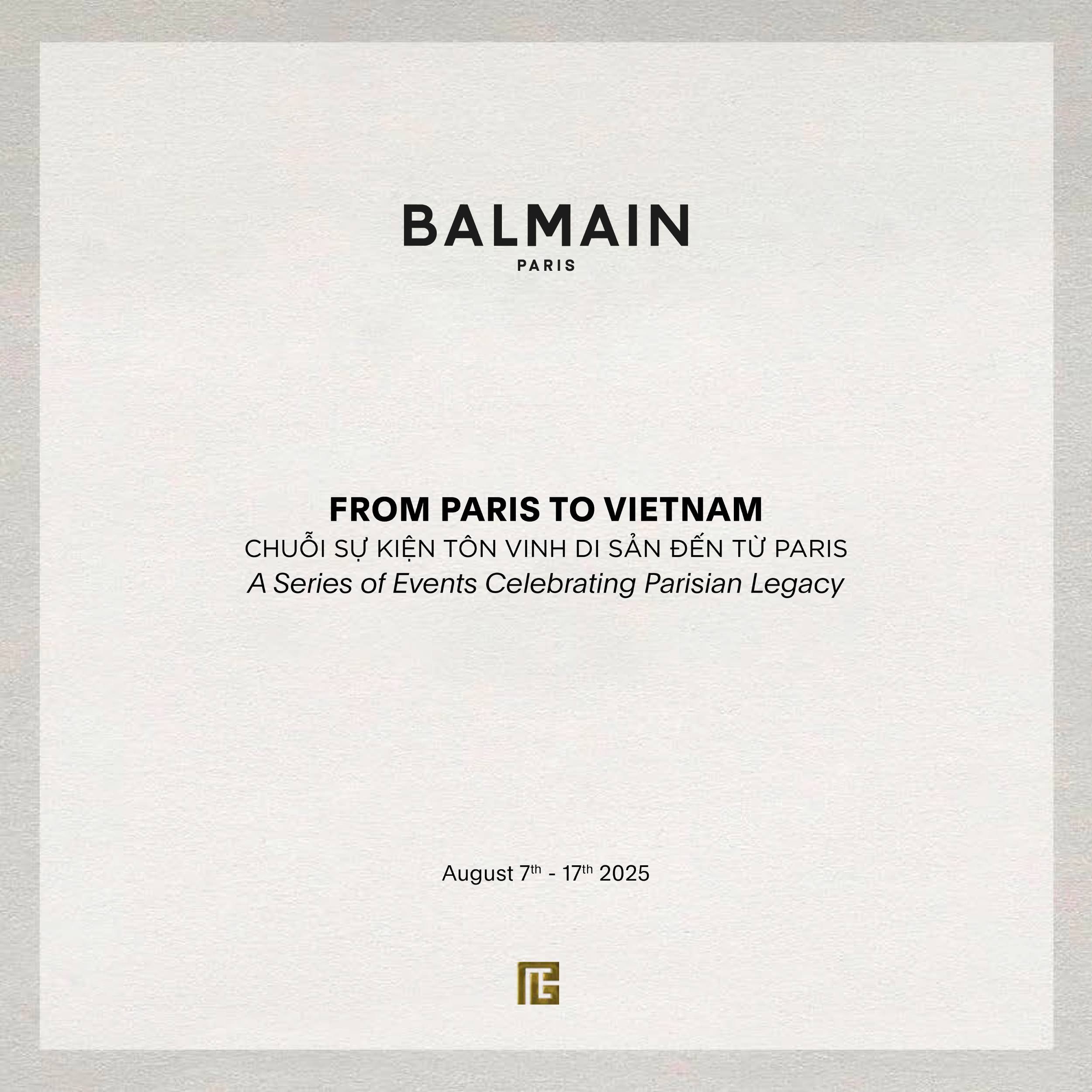 BALMAIN FROM PARIS TO VIETNAM